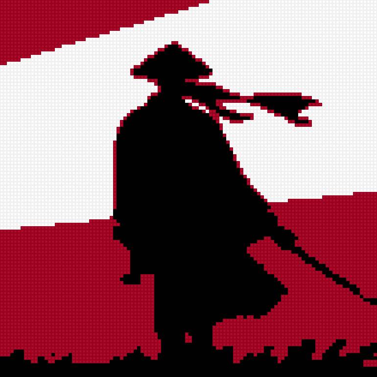 самурай - черное, человек, аниме, воин, самурай - предпросмотр