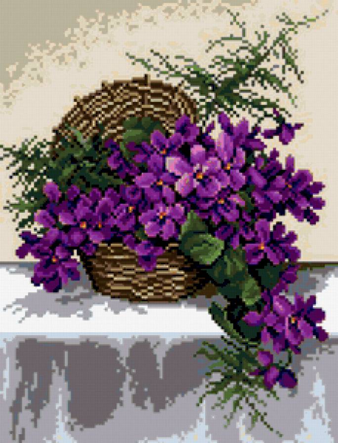 Фиалки - букет, фиалка, цветы, первоцвет, фиалки, весна, виола - предпросмотр