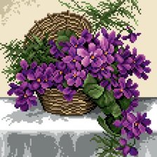 Схема вышивки «Фиалки»