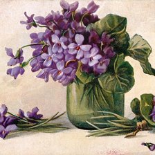 Схема вышивки «Фиалки»