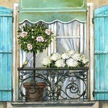 Схема вышивки «Окно»