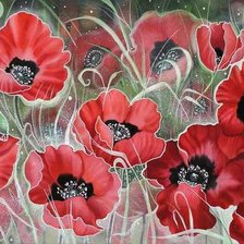 Схема вышивки «Маки»