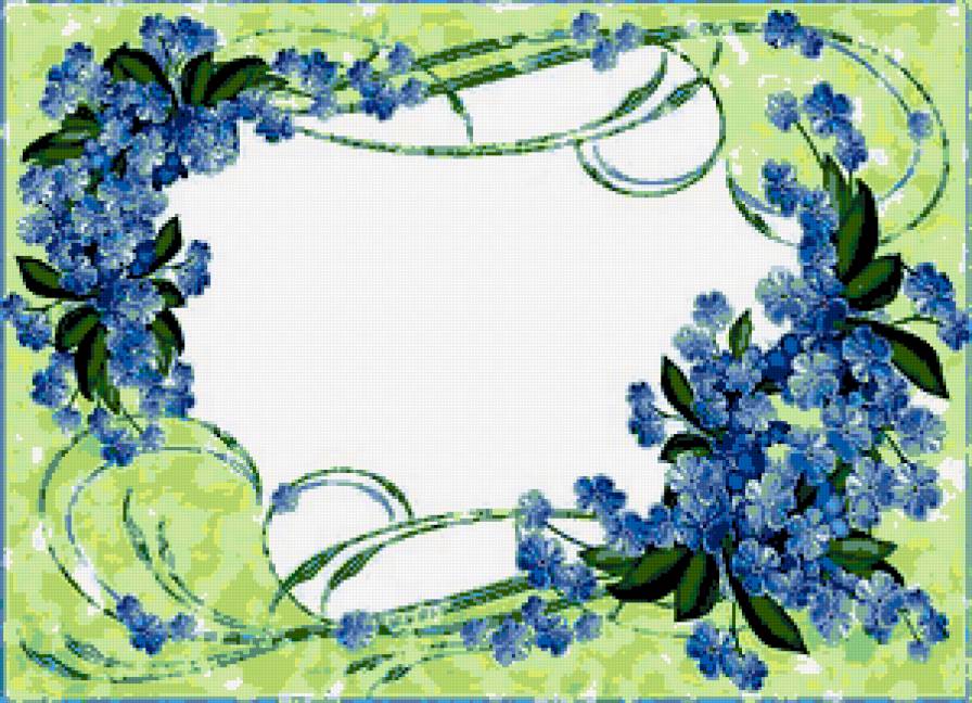 Рамка - рамка незабудки - предпросмотр