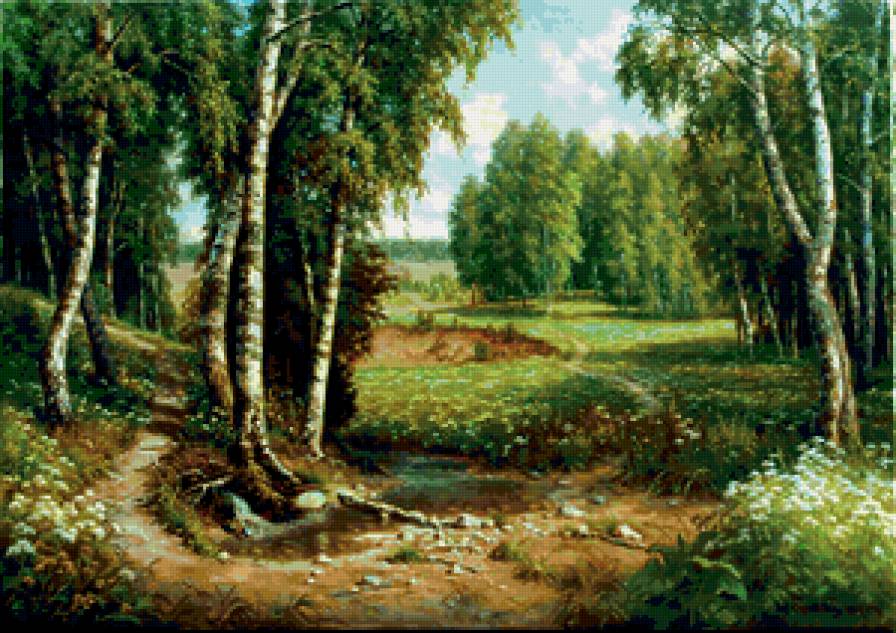 Пейзаж, березы - березы, пейзаж - предпросмотр