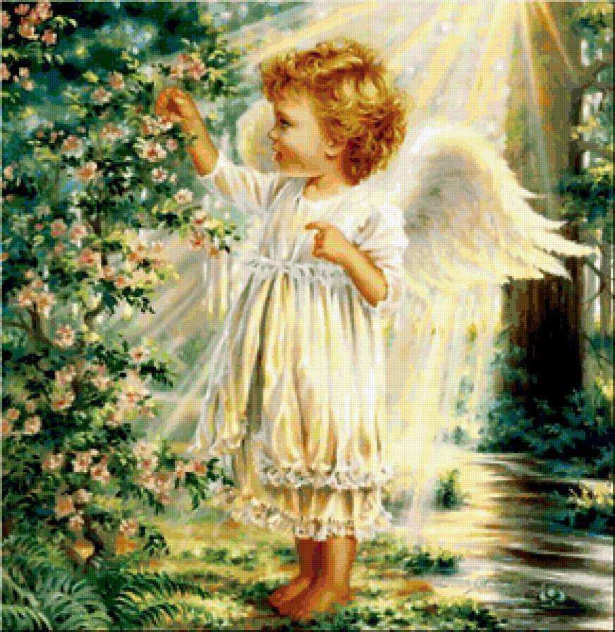 ангел в лучах света - дети, ангелы - предпросмотр