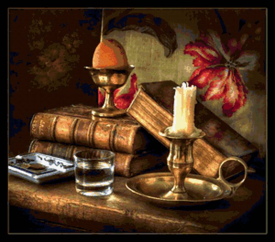 Свеча горела на столе, Свеча горела - красота, винтаж - предпросмотр