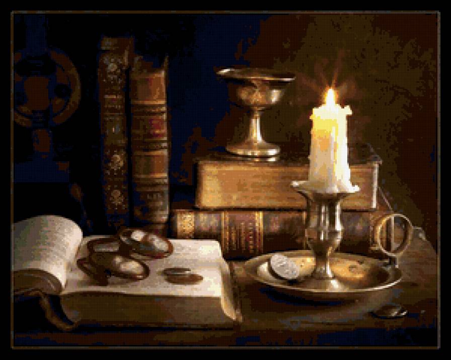 Свеча горела на столе, Свеча горела..... - винтаж, красота - предпросмотр