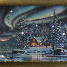 Схема вышивки «сияние севера»