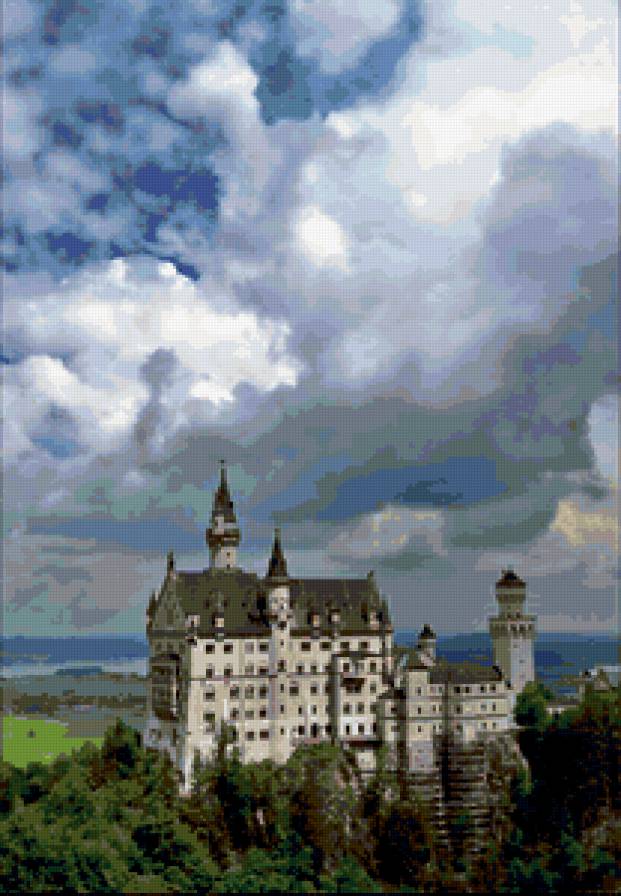 замок - пейзаж, замок - предпросмотр