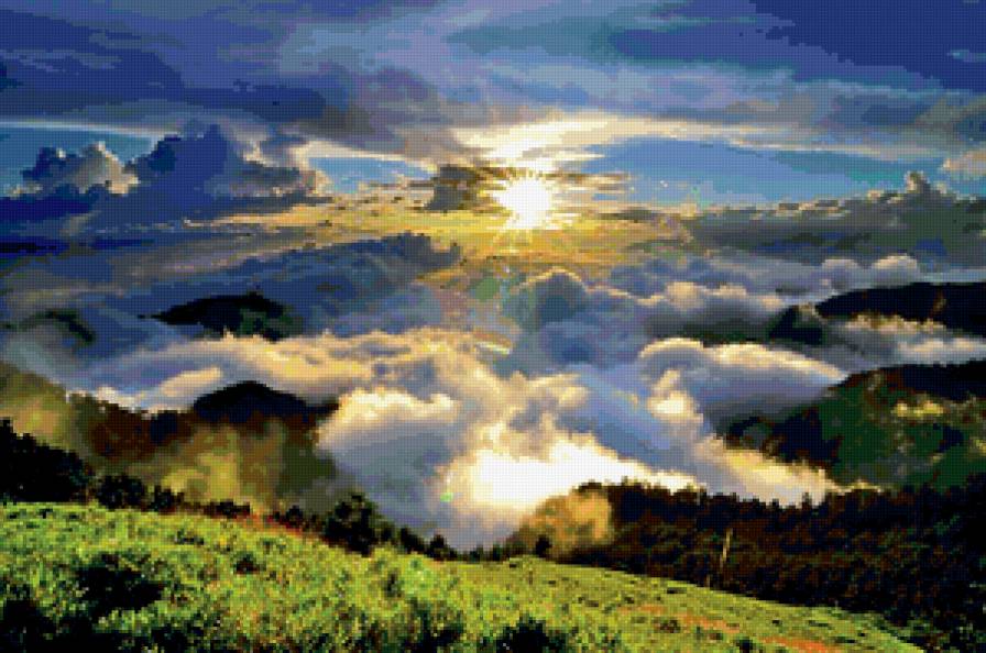 солнце - солнце, облака, природа - предпросмотр