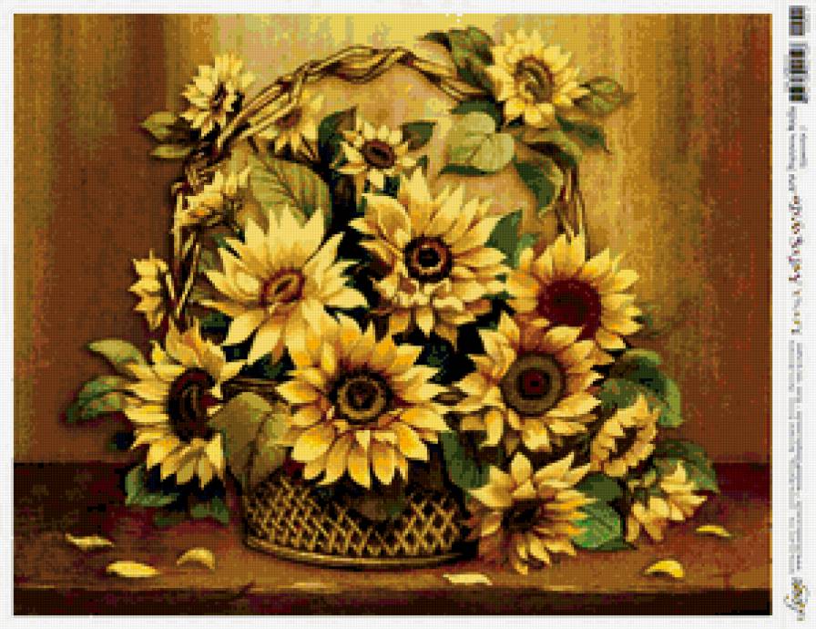 Подсолнухи - подсолнухи букет - предпросмотр