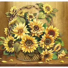 Схема вышивки «Подсолнухи»