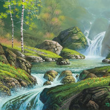 Схема вышивки «водопад»