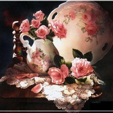 Схема вышивки «посуда»