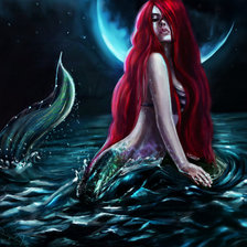 Схема вышивки «арт русалка»