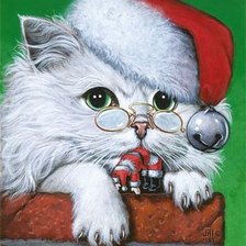 Схема вышивки «котик»