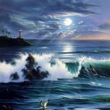 Схема вышивки «морской пейзаж»