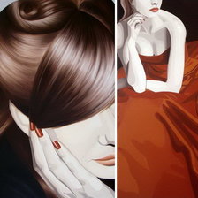 Схема вышивки «задумчивость»