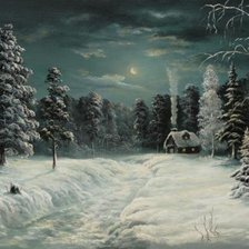 Схема вышивки «зима»