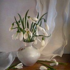 Схема вышивки «подснежники»