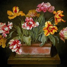 Схема вышивки «весенние цветы,тюльпаны»