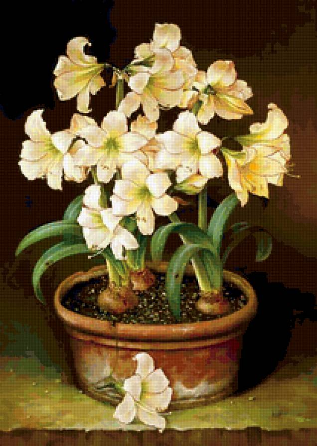 цветы в горшке - цветы - предпросмотр