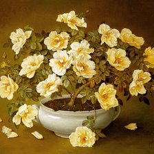 Схема вышивки «цветы в горшке»