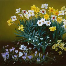 Схема вышивки «весенние цветы»