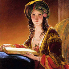 Схема вышивки «Девушка»