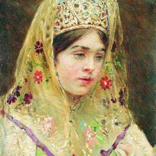 Схема вышивки «Девушка»