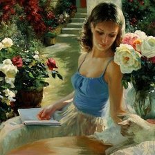 Схема вышивки «Среди роз»