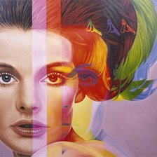 Схема вышивки «Девушка в спектре»