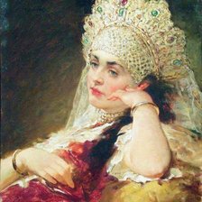 Схема вышивки «Девушка»