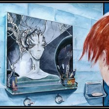 Схема вышивки «Отражение»