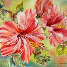 Схема вышивки «Гибискус»