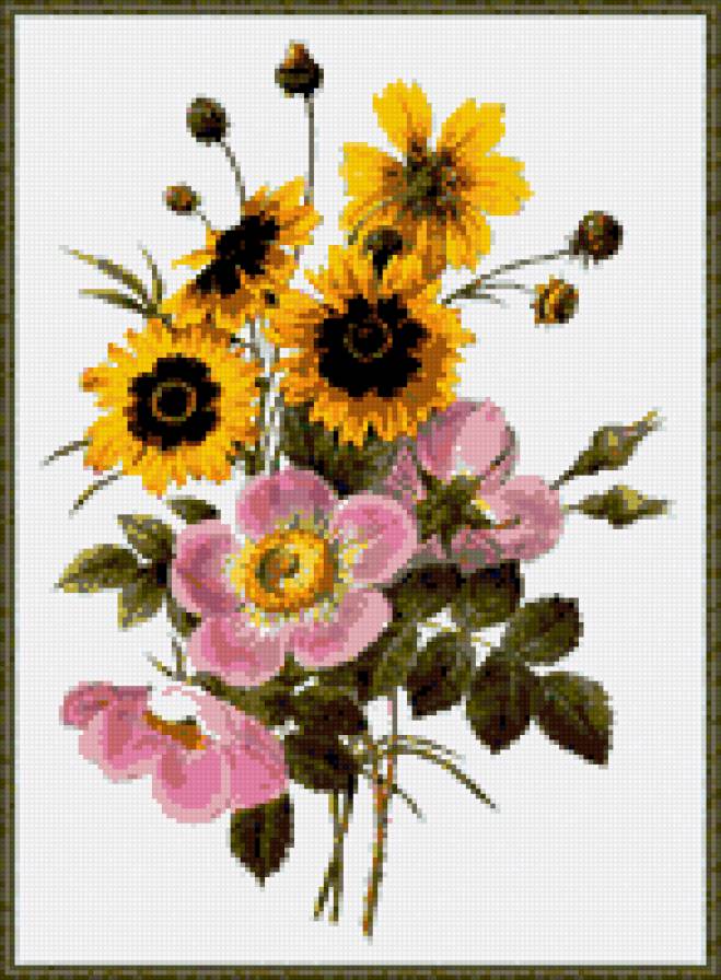 Букетик шиповника - природа, букет, флора.розы.шиповник, цветы - предпросмотр