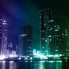 Схема вышивки «Ночной город»