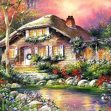 Схема вышивки «Домик»