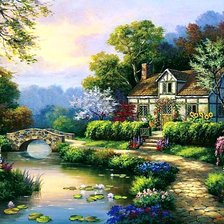 Схема вышивки «Домик»