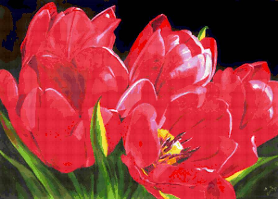 Тюльпаны - тюльпаны, нежные акварели, весна, букет, тюльпан, цветы - предпросмотр