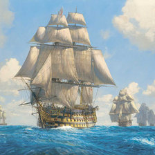 Схема вышивки «Парусник»