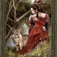 Схема вышивки «лесная принцесса»