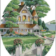 Схема вышивки «пейзаж»