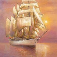 Схема вышивки «Парусник»