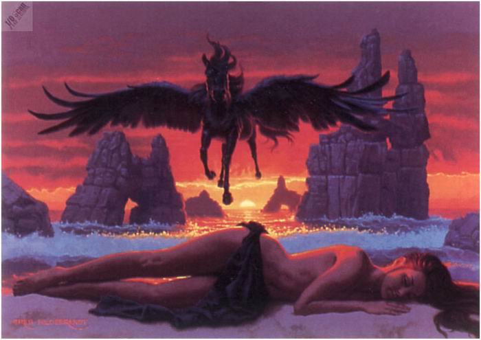 Пегас - лошадь, фэнтези, пегас - оригинал