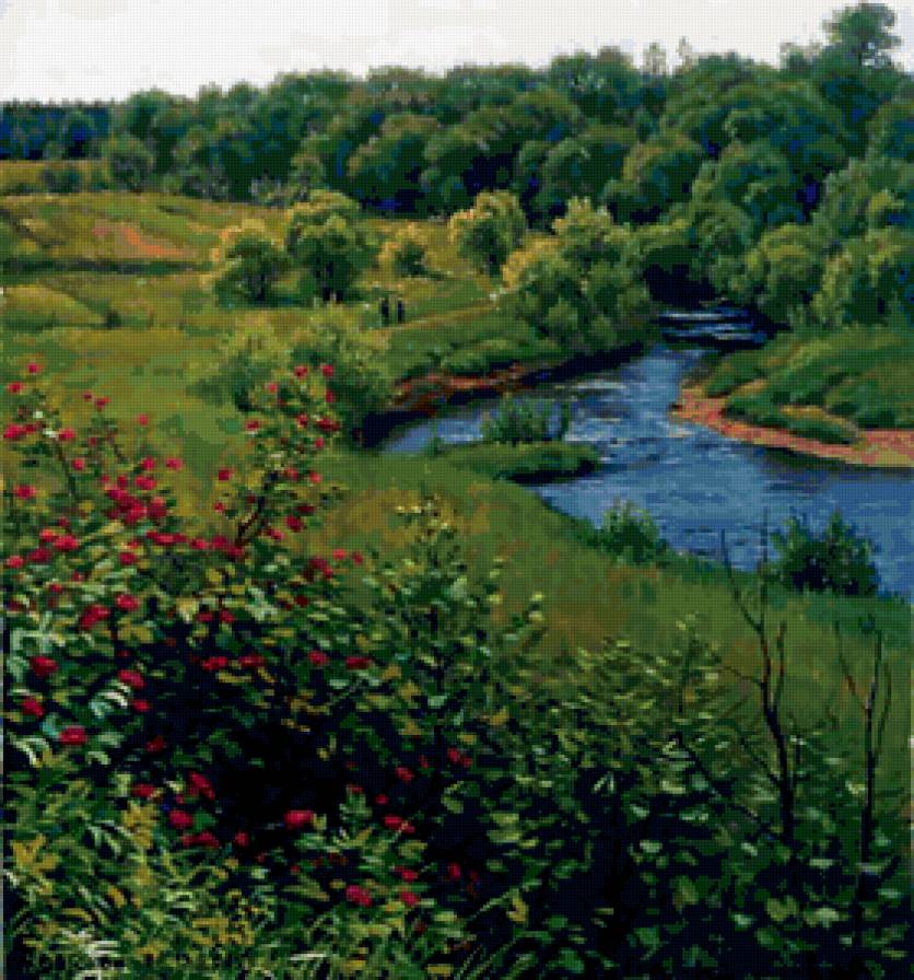 Серия "Пейзажи" - лето, река, пейзаж - предпросмотр