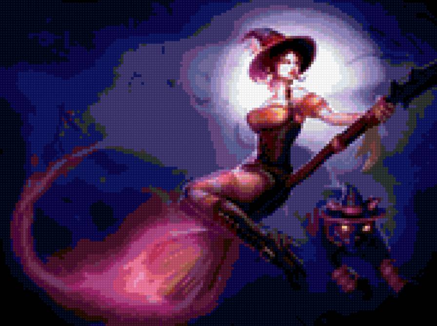 ведьма на метле - предпросмотр