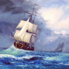 Схема вышивки «корабли»