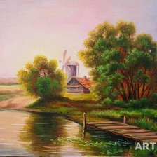 Схема вышивки «мельница»