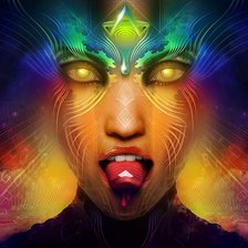 Схема вышивки «Девушка»